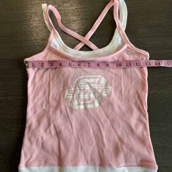 OSU NWT Pink Ribbed Strappy Tank Top Medium M - Picture 6 of 7